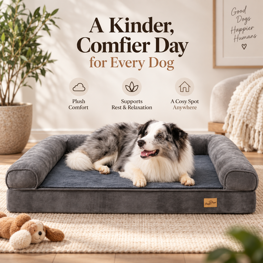 Mate & Hound CloudRest™ Orthopedic Dog Bed – plush memory foam dog bed with raised sofa-style sides
