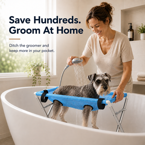 EasyWash™ Foldable Dog Bath Stand – foldable dog bath stand with supportive mesh hammock, photo 2 of 11