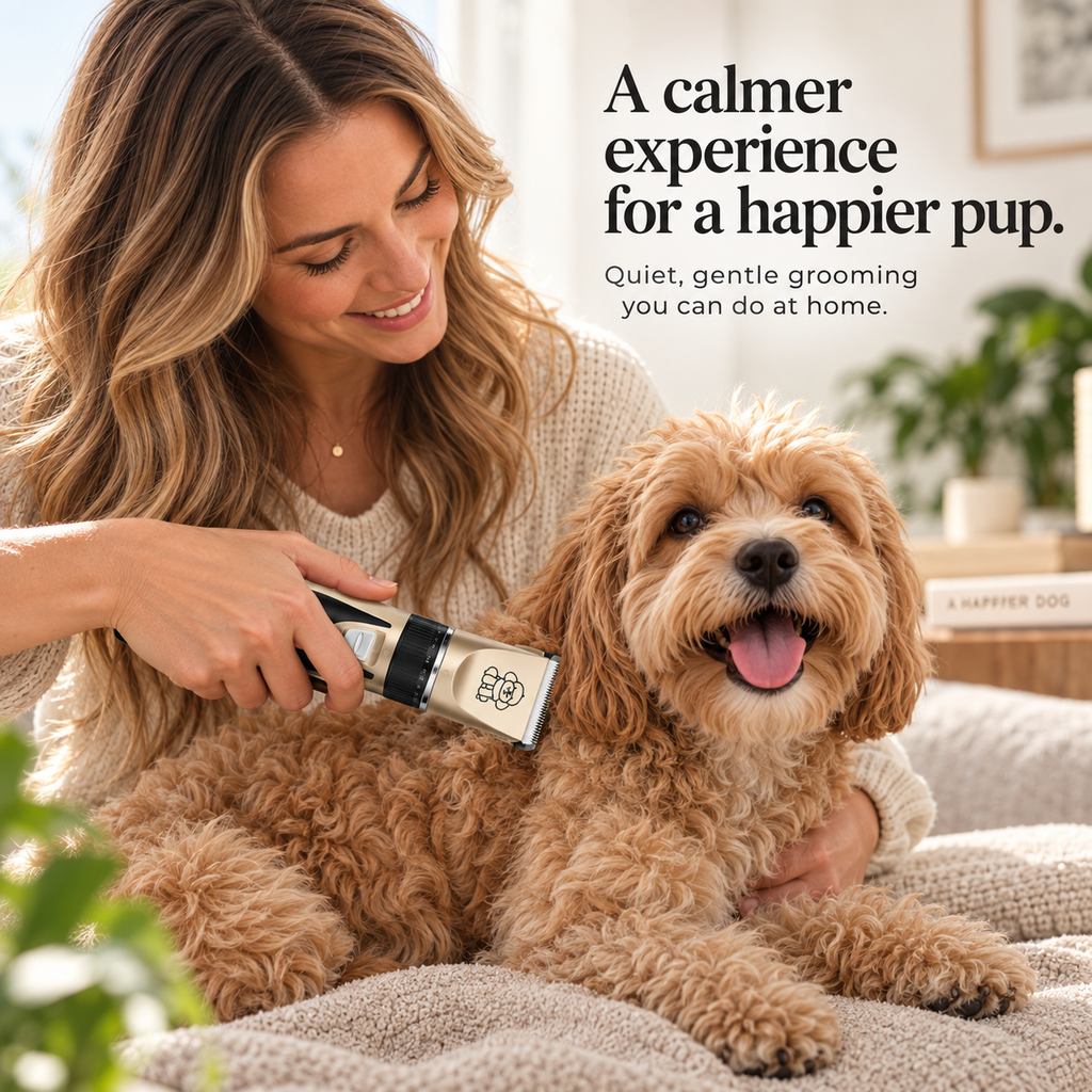 QuietTrim™ Quiet Pet Grooming Clipper – quiet cordless dog clipper kit for at-home trims, photo 2 of 6