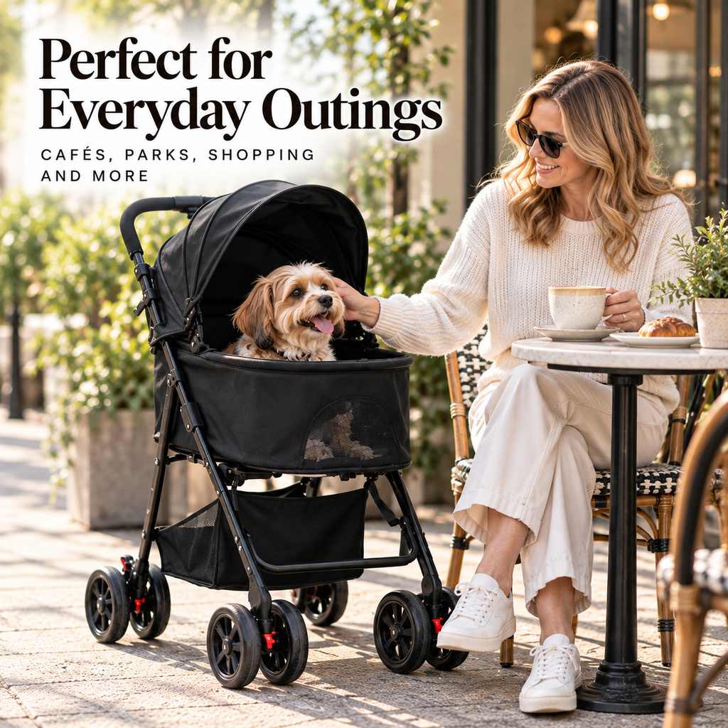 AdventureMate™ Foldable Dog Pram – foldable 3-in-1 dog pram for small dogs up to 20 kg, photo 3 of 9