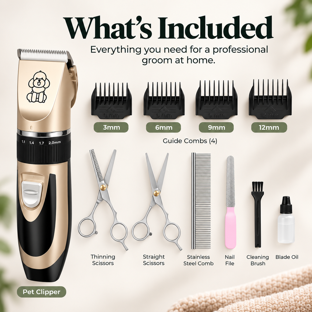QuietTrim™ Quiet Pet Grooming Clipper – quiet cordless dog clipper kit for at-home trims, photo 6 of 6