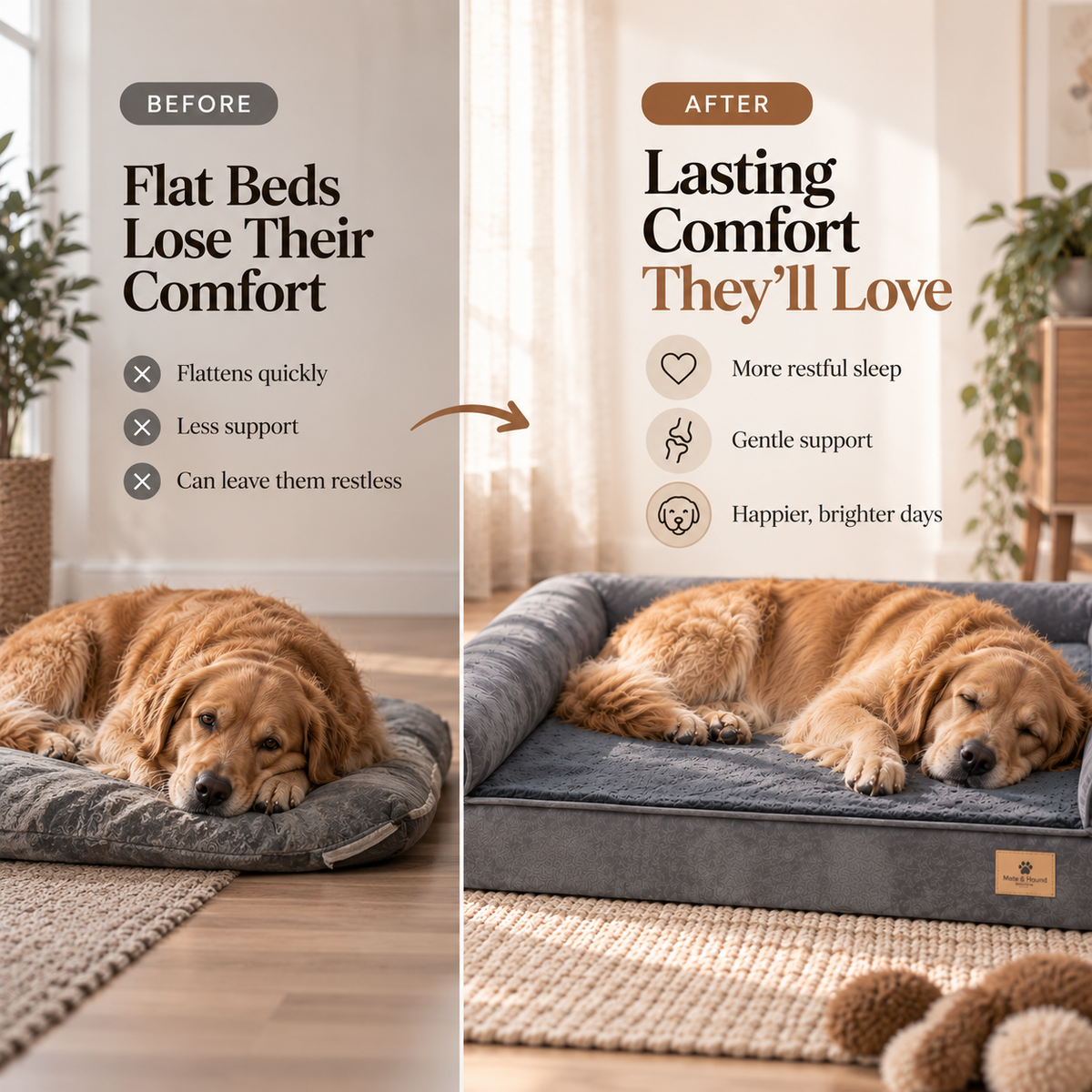 CloudRest™ Orthopedic Dog Bed – plush memory foam dog bed with raised sofa-style sides, photo 7 of 9