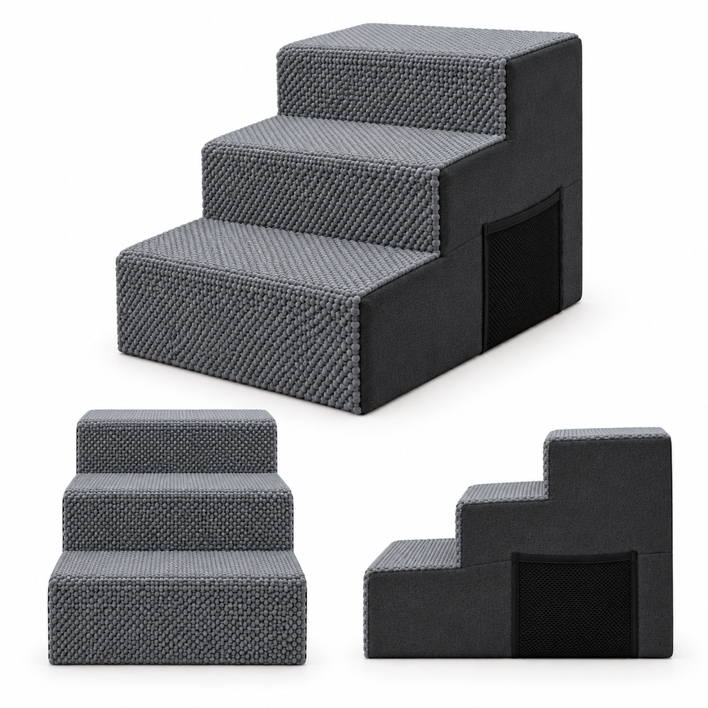 StepUp™ Foam Pet Stairs – 3-step foam dog stairs for reaching beds and couches, photo 8 of 8