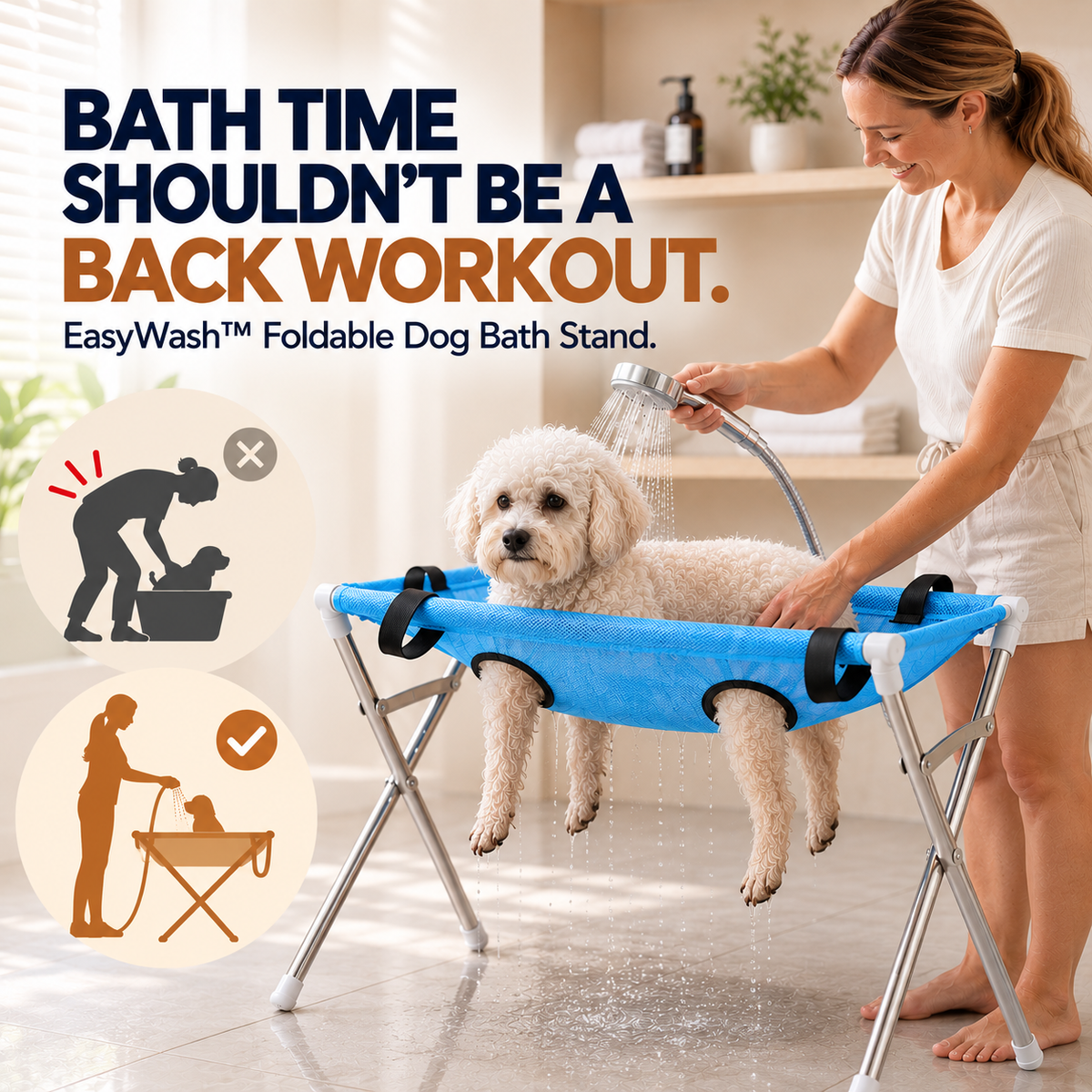 EasyWash™ Foldable Dog Bath Stand